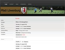 Tablet Screenshot of pfadiloewenburg.ch